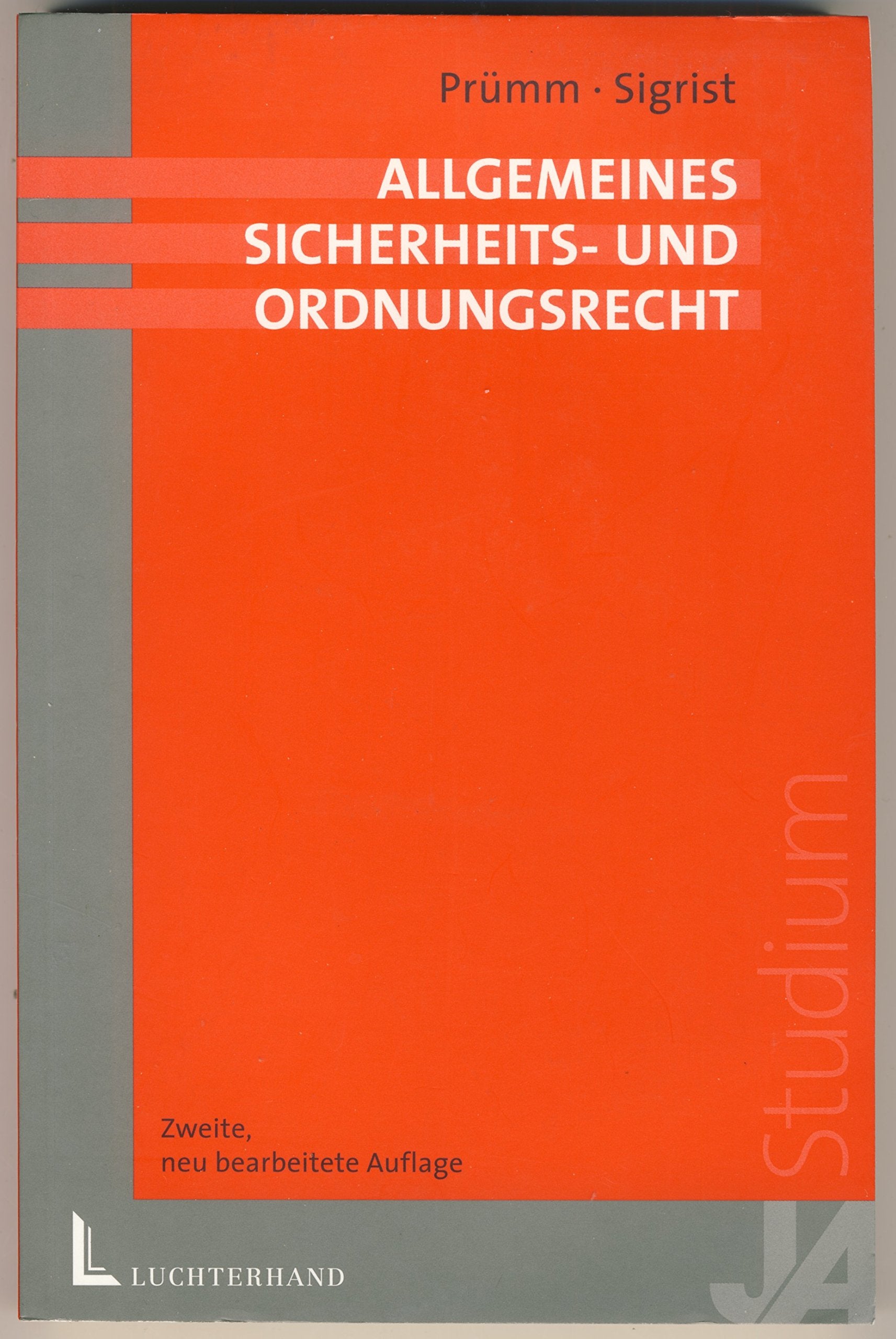 Allgemeines Sicherheits- und Ordnungsrecht Law