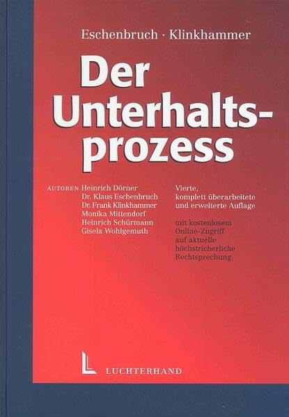 Der Unterhaltsprozess Law Books