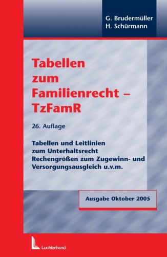 Tabellen zum Familienrecht: Tabellen und Leitlinien zum Unterhaltsrecht. Rechengrössen zum Zugewinn- und Versorgungsausgleich u.v.m. Books