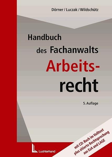 Handbuch des Fachanwalts Arbeitsrecht Law