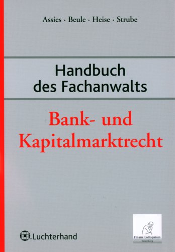 Handbuch des Fachanwalts Bank- und Kapitalmarktrecht Law