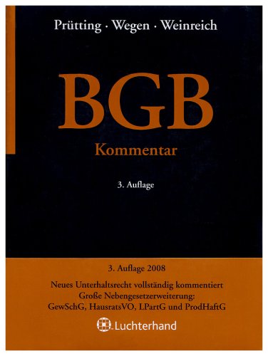 BGB. Kommentar Law Books