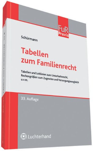 Tabellen zum Familienrecht Law
