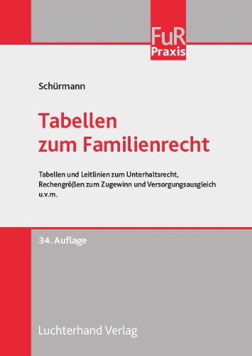 Tabellen zum Familienrecht Law