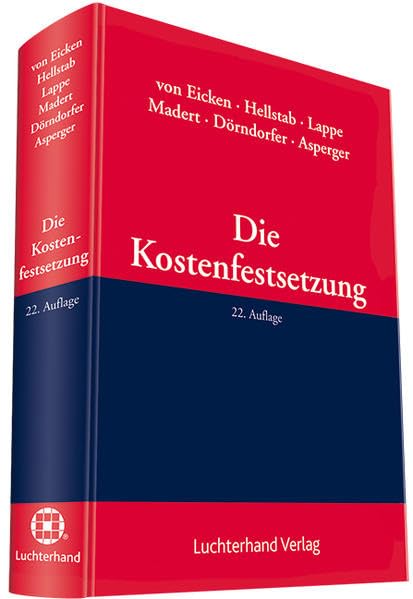 Die Kostenfestsetzung Law