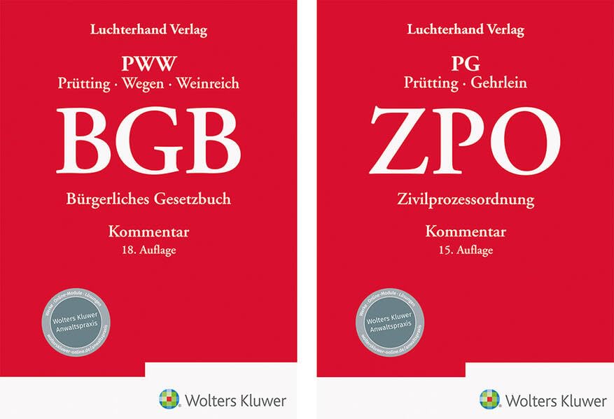 Bundle BGB Kommentar 18. Auflage und ZPO Kommentar 15. Auflage Law