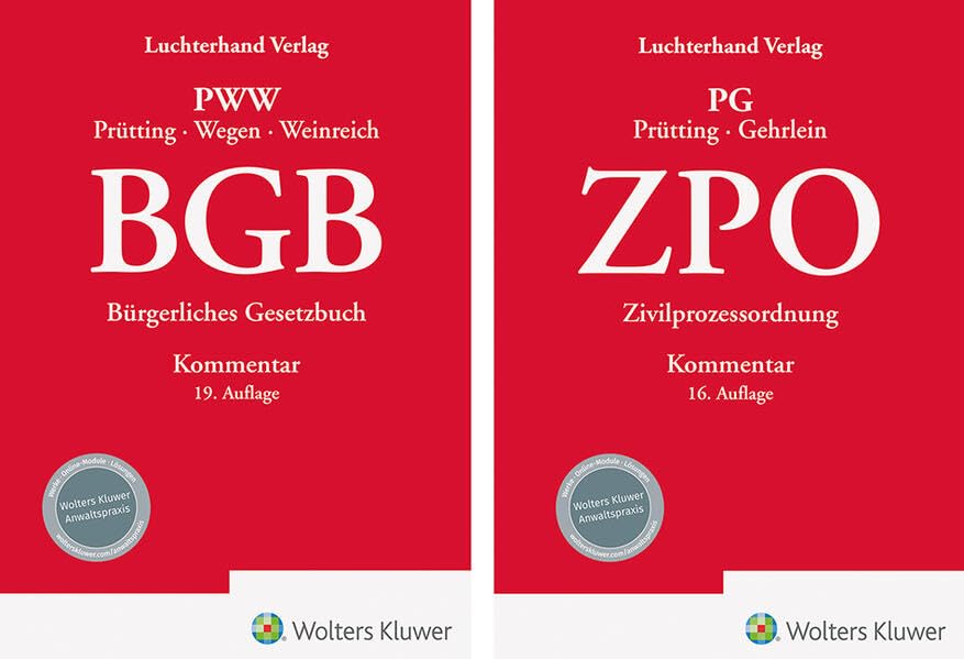 Bundle BGB Kommentar 19. Auflage und ZPO Kommentar 16. Auflage Law