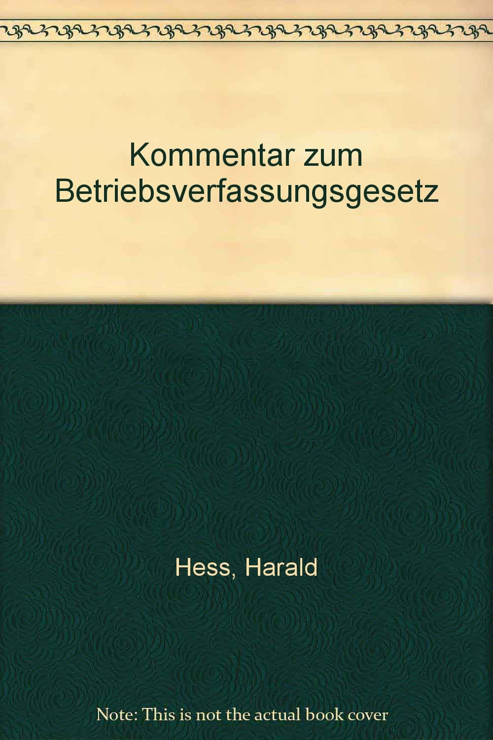 Kommentar zum Betriebsverfassungsgesetz (BetrVG) Law