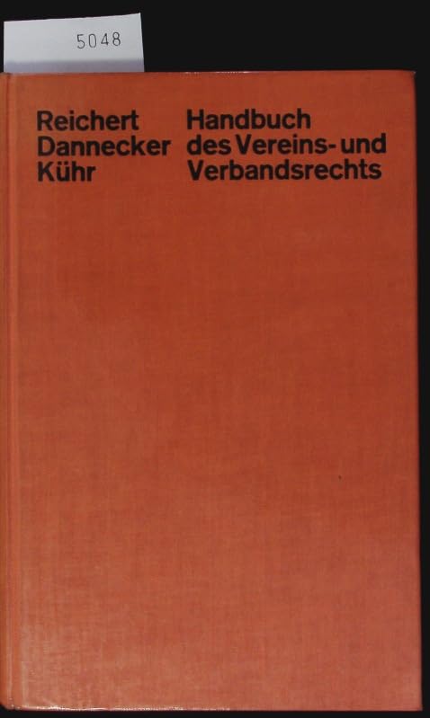 Handbuch des Vereins- und Verbandsrechts. Books