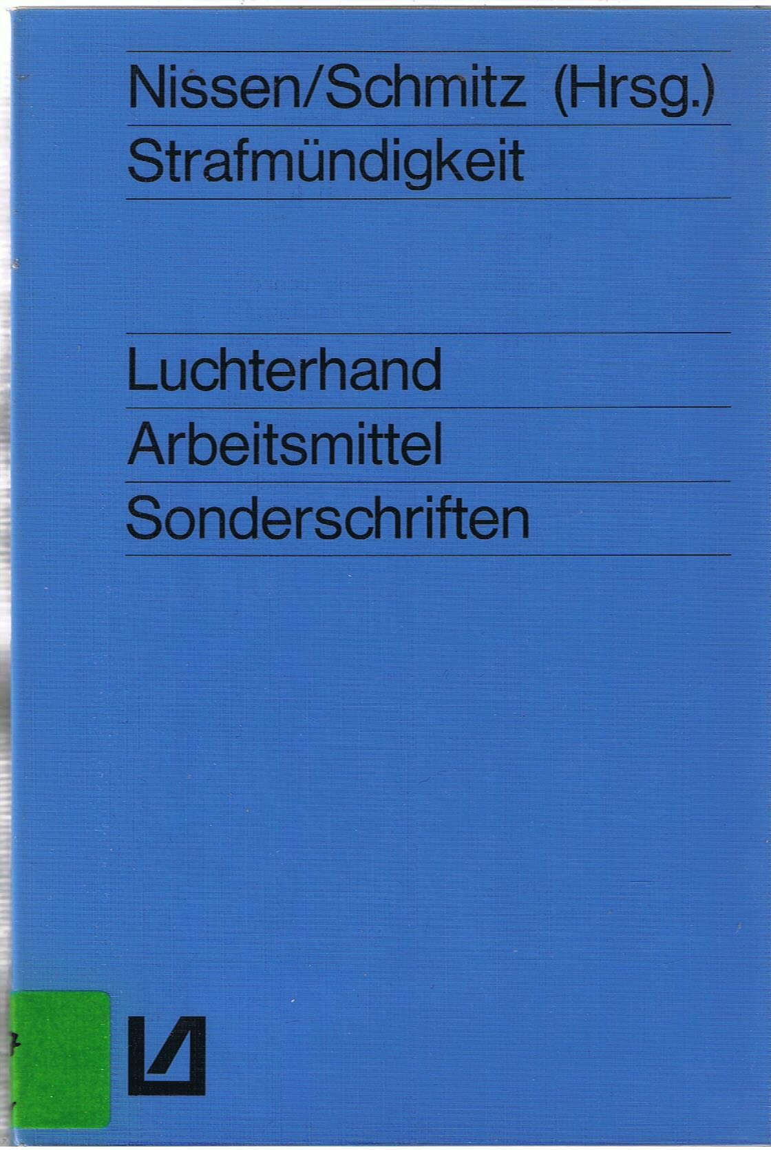 Strafmündigkeit. Juristische, jugendpsychiatrische und theologische Aspekte Medicine