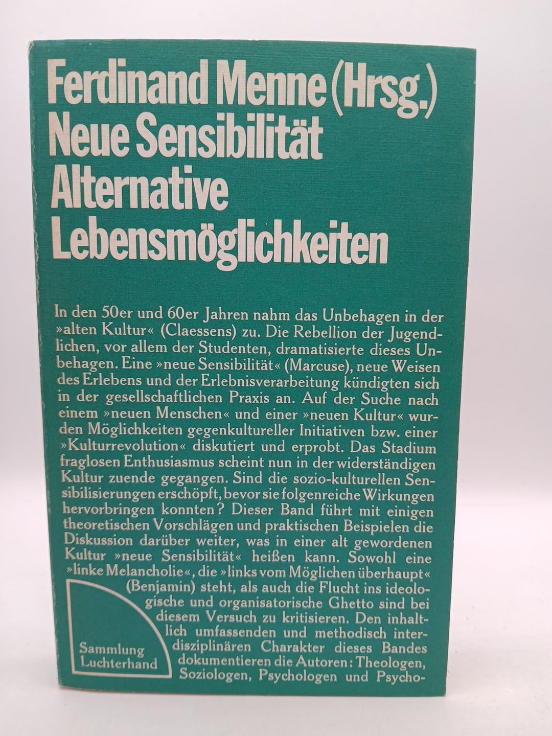 Neue Sensibilität: Alternative Lebensmöglichkeiten Books