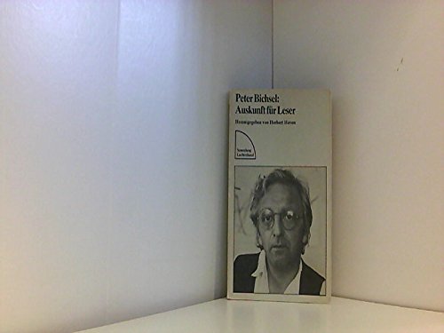 Peter Bichsel: Auskunft für den Leser (Sammlung Luchterhand, 494) Books