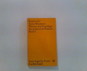 Theorie und Soziologie der politischen Parteien II Books