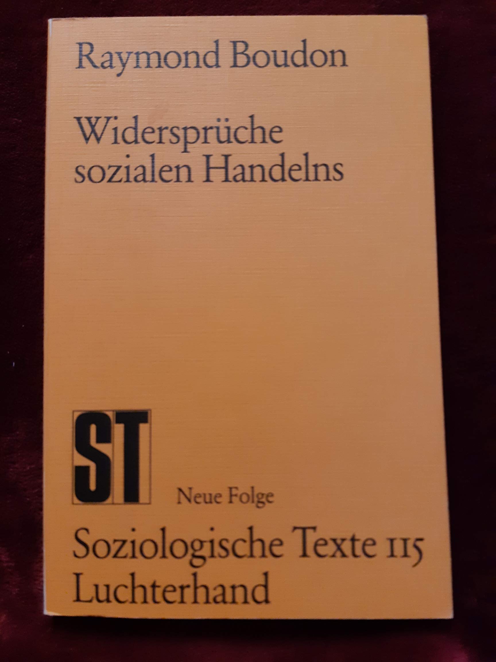 Widersprüche sozialen Handelns. Soziologische Texte ; Bd. 115 : N.F. book