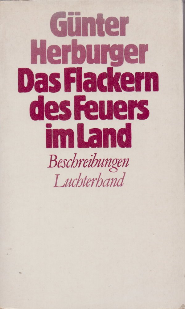 Das Flackern des Feuers im Land: Beschreibungen Books
