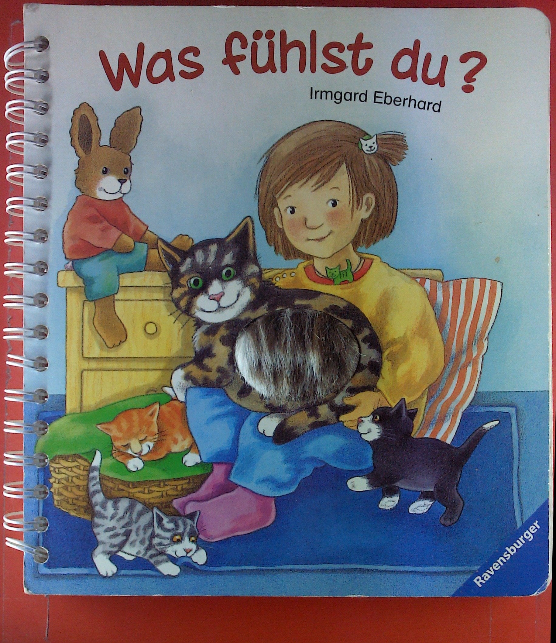 Was fühlst du?: Fühlbuch: Mit echten Materialien z. Befühlen, Anfassen u. auch z. Streicheln,mit Klappen u. Stanzungen Children's books