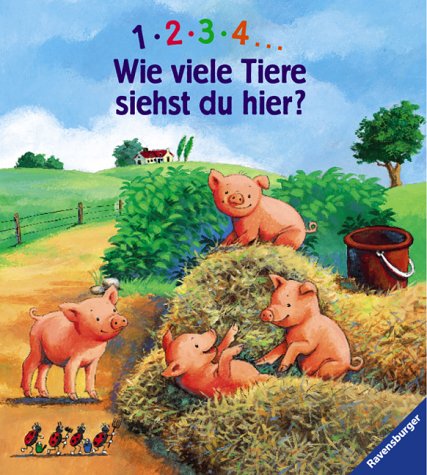 1, 2, 3, 4 ... Wie viele Tiere siehst du hier? Children's books