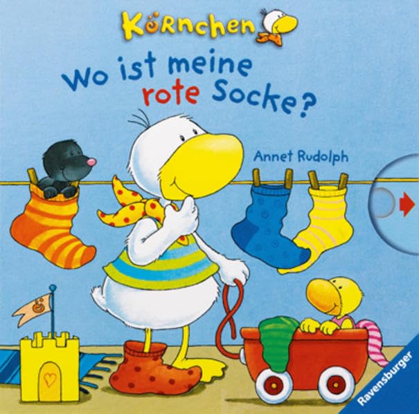 Körnchen: Wo ist meine rote Socke?: Schiebebuch book