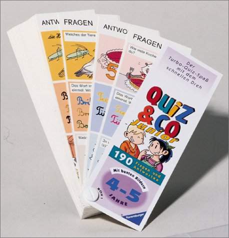 Quiz & Co. Junior 4 - 5: 1 Fächer à 64 Karten in stabiler Kunststoffbox, 190 Fragen und Antworten Leisure & Fun
