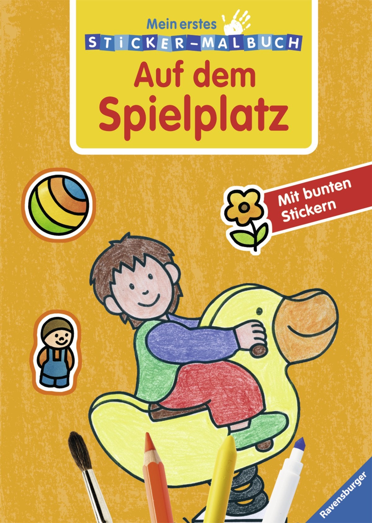 Auf dem Spielplatz (Mein erstes Sticker-Malbuch) Non-fiction