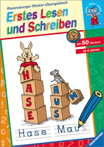 Erstes Lesen und Schreiben (Ravensburger Sticker-Übungsblock) Foreign Languages ​​& Dictionaries