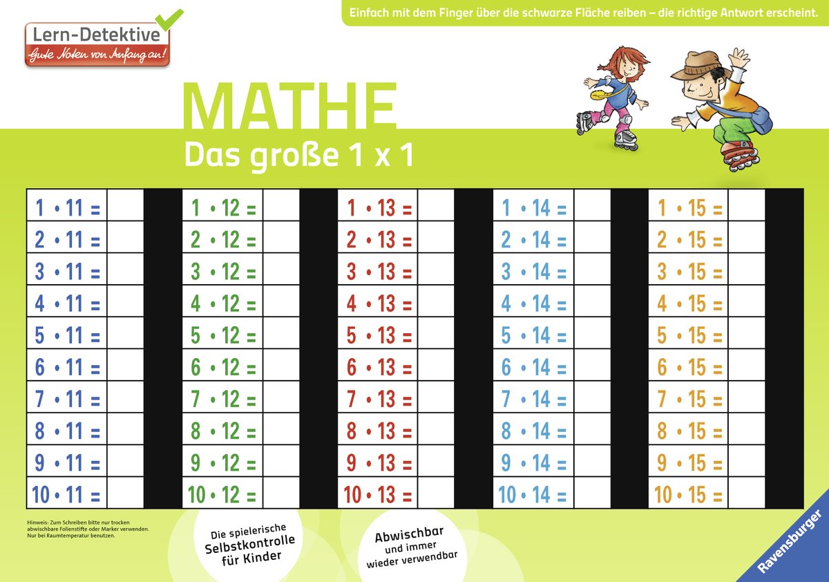 Das große 1 x 1 (Lern-Detektive - Zaubertafel) Study Guides