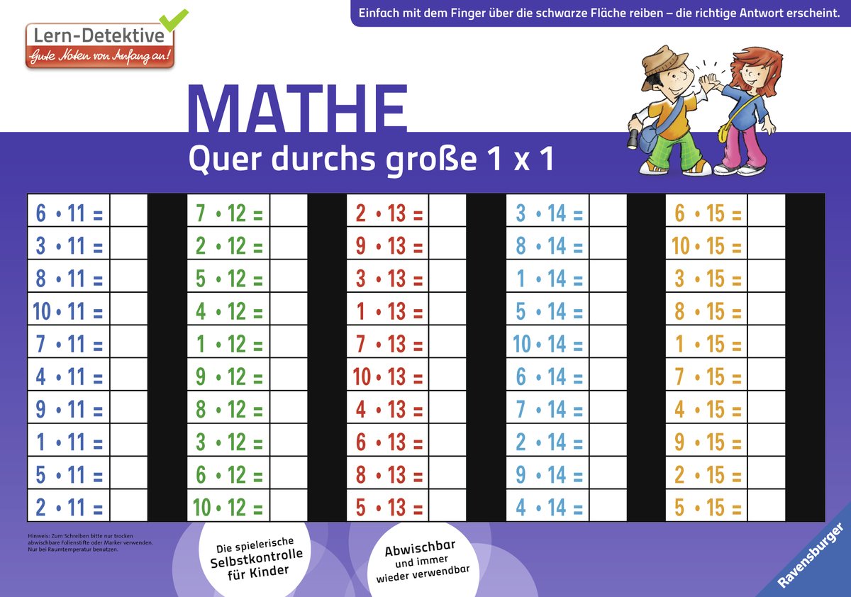 Lern-Detektive Zaubertafel: Quer durchs große 1 x 1 Study Guides