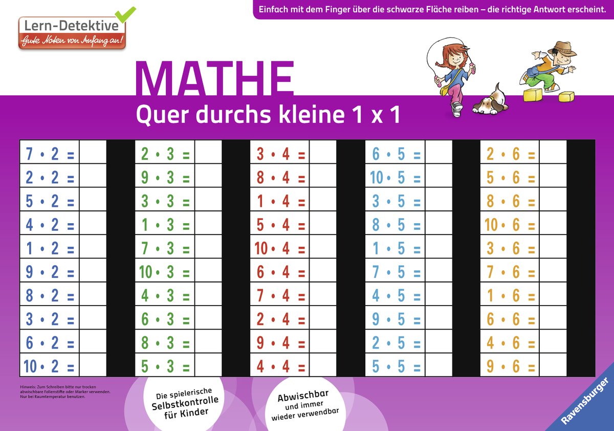 Quer durchs kleine 1 x 1 (Lern-Detektive - Zaubertafel) book