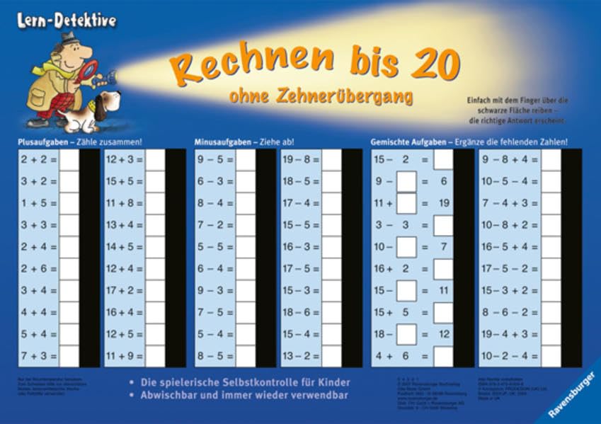 Rechnen bis 20: die spielerische Selbstkontrolle für Kinder Study Guides