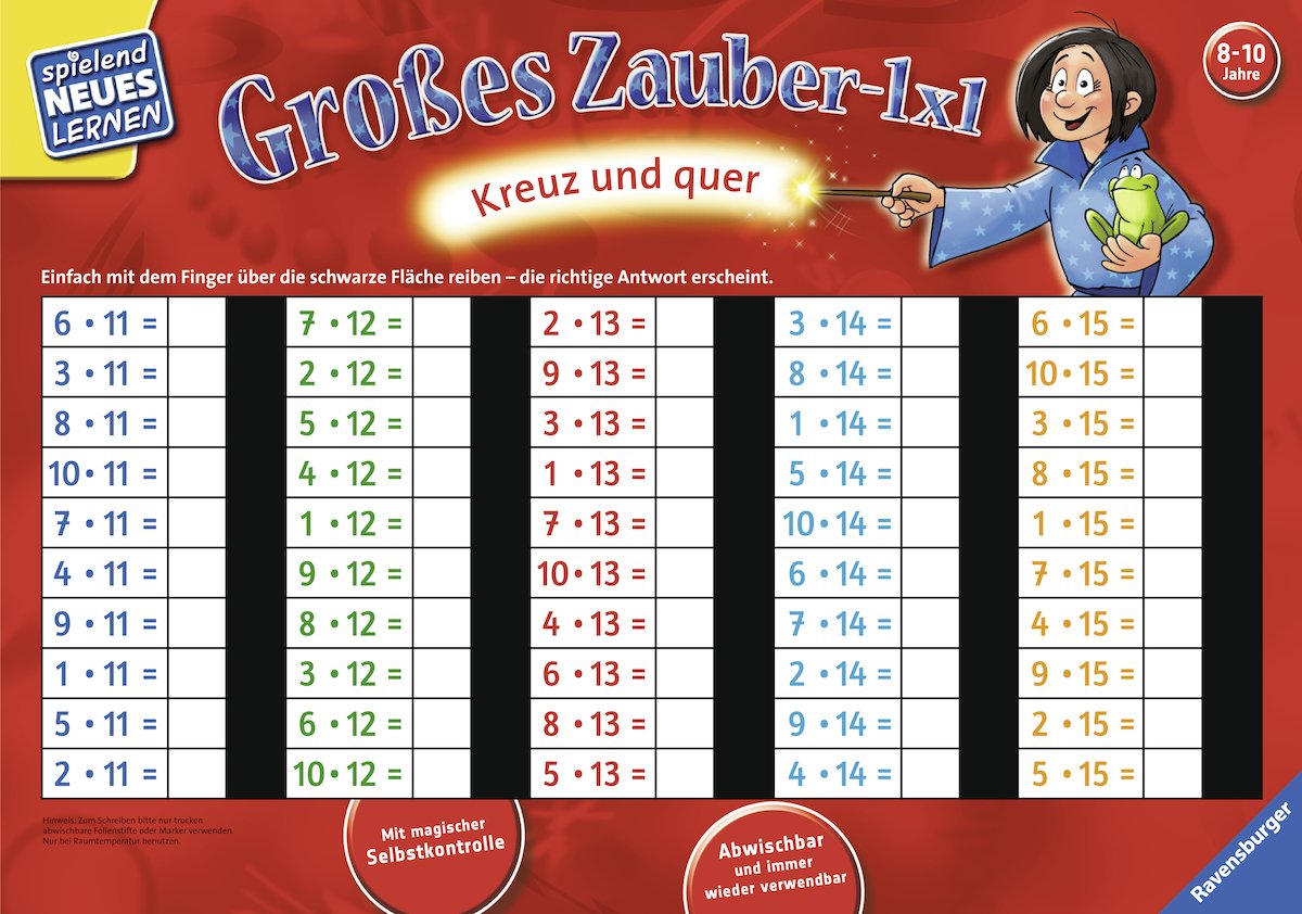 Großes Zauber-1x1: Kreuz und quer book