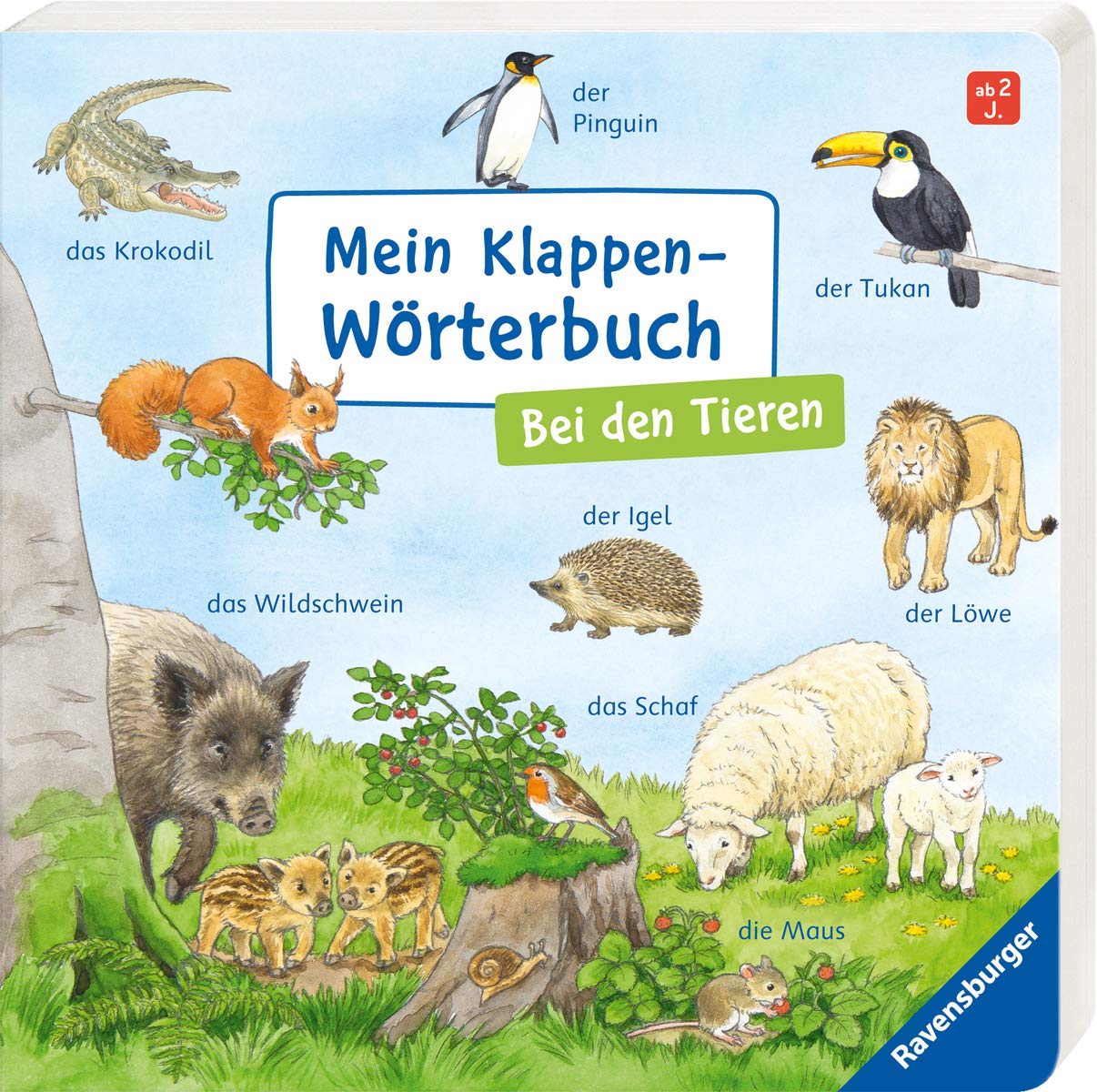 Mein Klappen-Wörterbuch: Bei den Tieren book