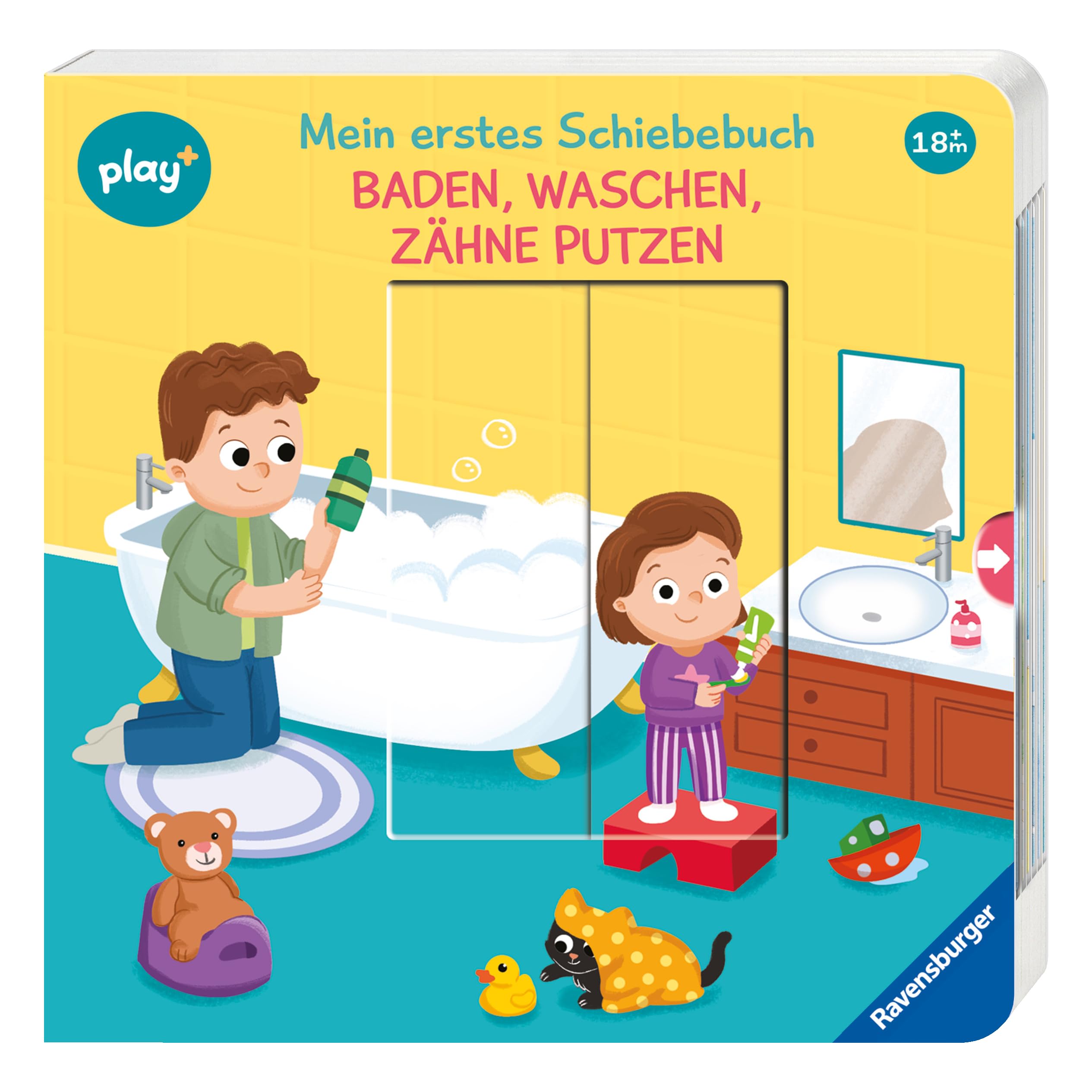 Play+ Mein erstes Schiebebuch Baden, waschen, Zähne putzen - ab 18 Monate Health, Nutrition & Fitness