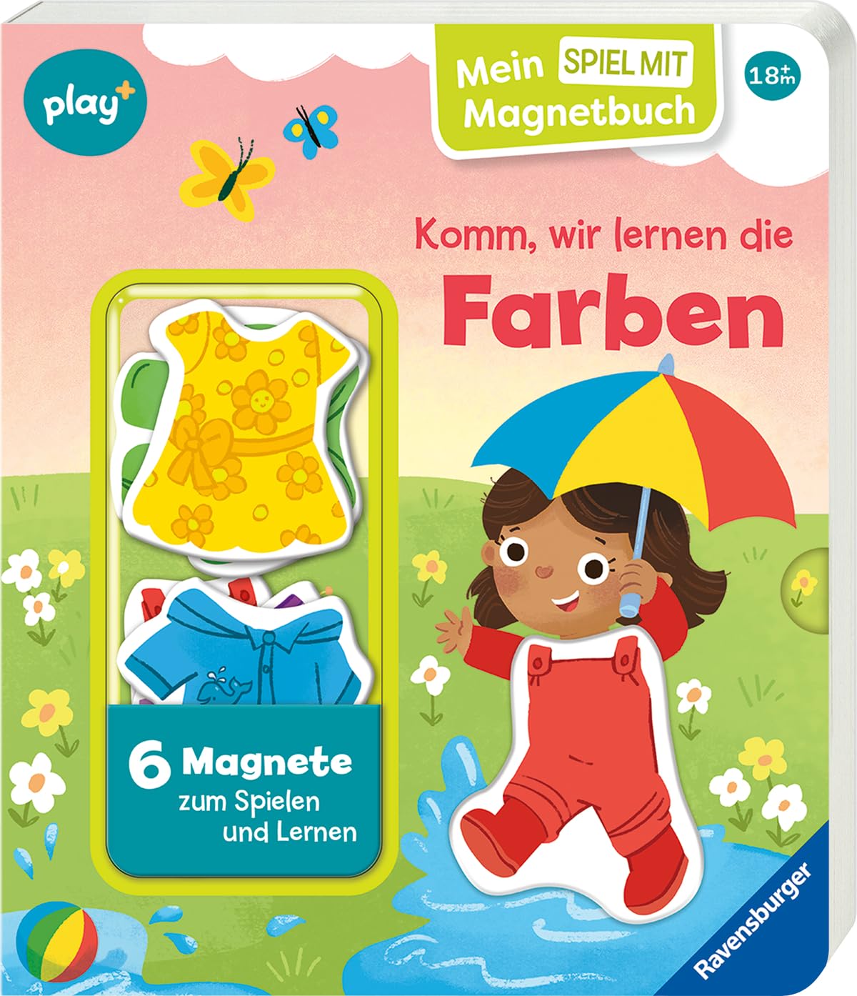 Play+ Mein Spiel mit-Magnetbuch Komm, wir lernen die Farben - ab 18 Monate Non-fiction
