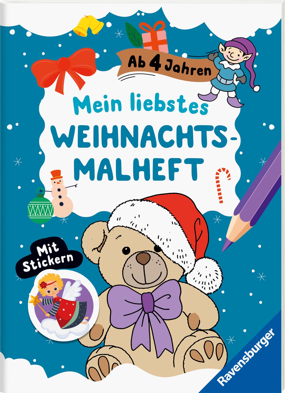 Mein liebstes Weihnachtsmalheft mit Stickern ab 4 Non-fiction