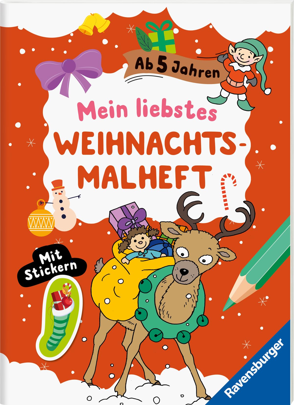 Mein liebstes Weihnachtsmalheft mit Stickern ab 5 Non-fiction
