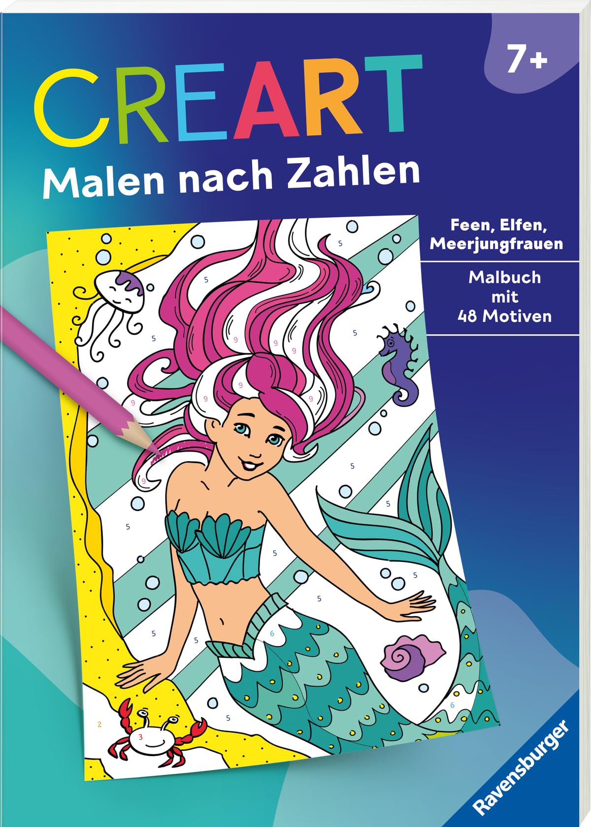 CreArt Malen nach Zahlen ab 7: Feen, Elfen, Meerjungfrauen Non-fiction
