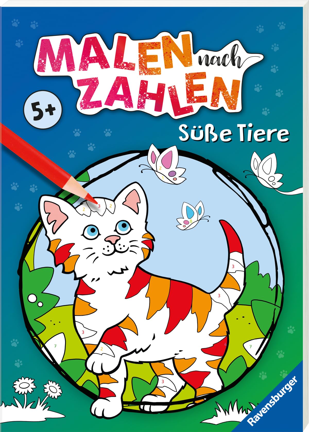 Ravensburger Malen nach Zahlen ab 5 Jahren Süße Tiere - 48 Motive - Malheft für Kinder - Nummerierte Ausmalfelder Business, Finance & Career