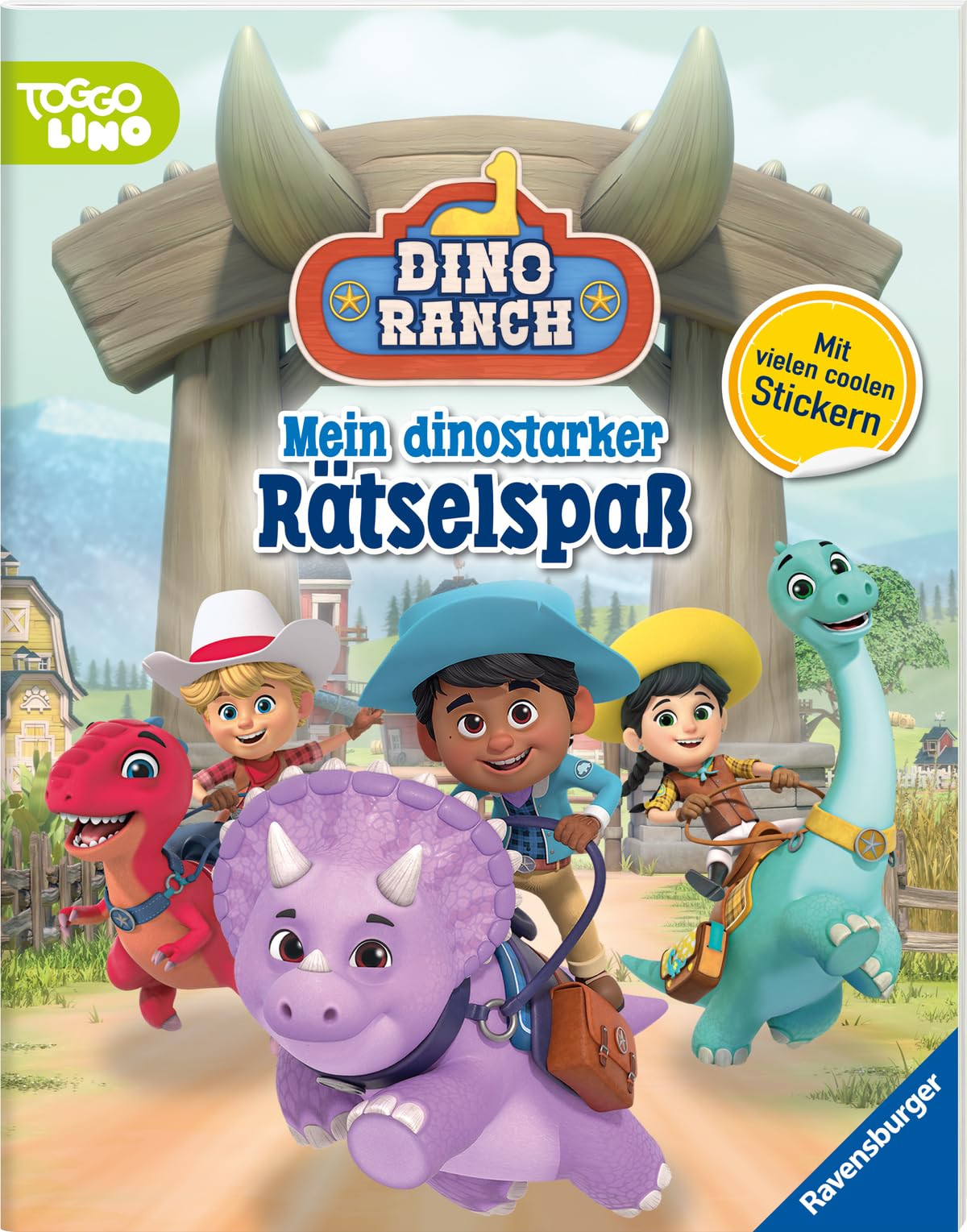 Ravensburger Dino Ranch: Mein dinostarker Rätselspaß - mit Stickern - coole Knobeleien, kreative Beschäftigung mit den Lieblingscharakteren aus der Serie Parents & Children