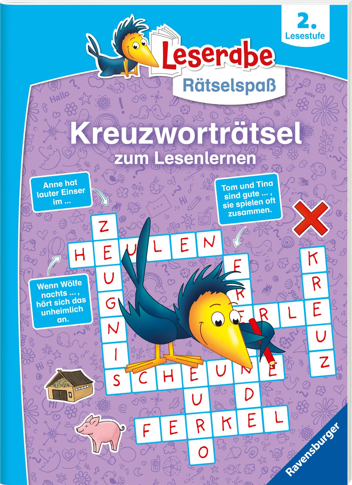 Ravensburger Leserabe Rätselspaß - Kreuzworträtsel zum Lesenlernen - 2. Lesestufe Tiptoi & Games