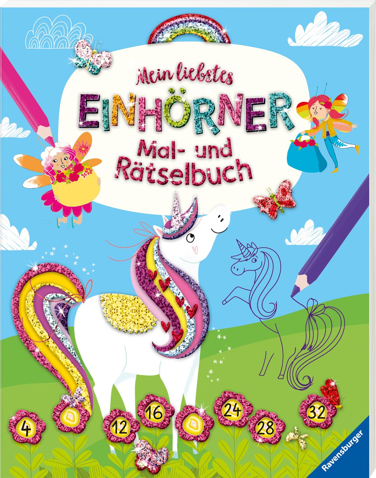 Mein liebstes Einhörner-Mal- und Rätselbuch Tiptoi & Games
