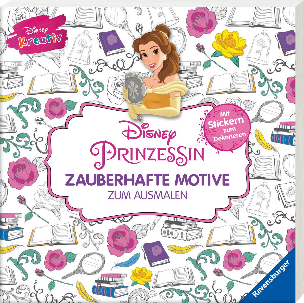 Disney kreativ: Disney Prinzessin - Zauberhafte Motive zum Ausmalen: Mit Stickern zum Dekorieren Hobbies & Crafts