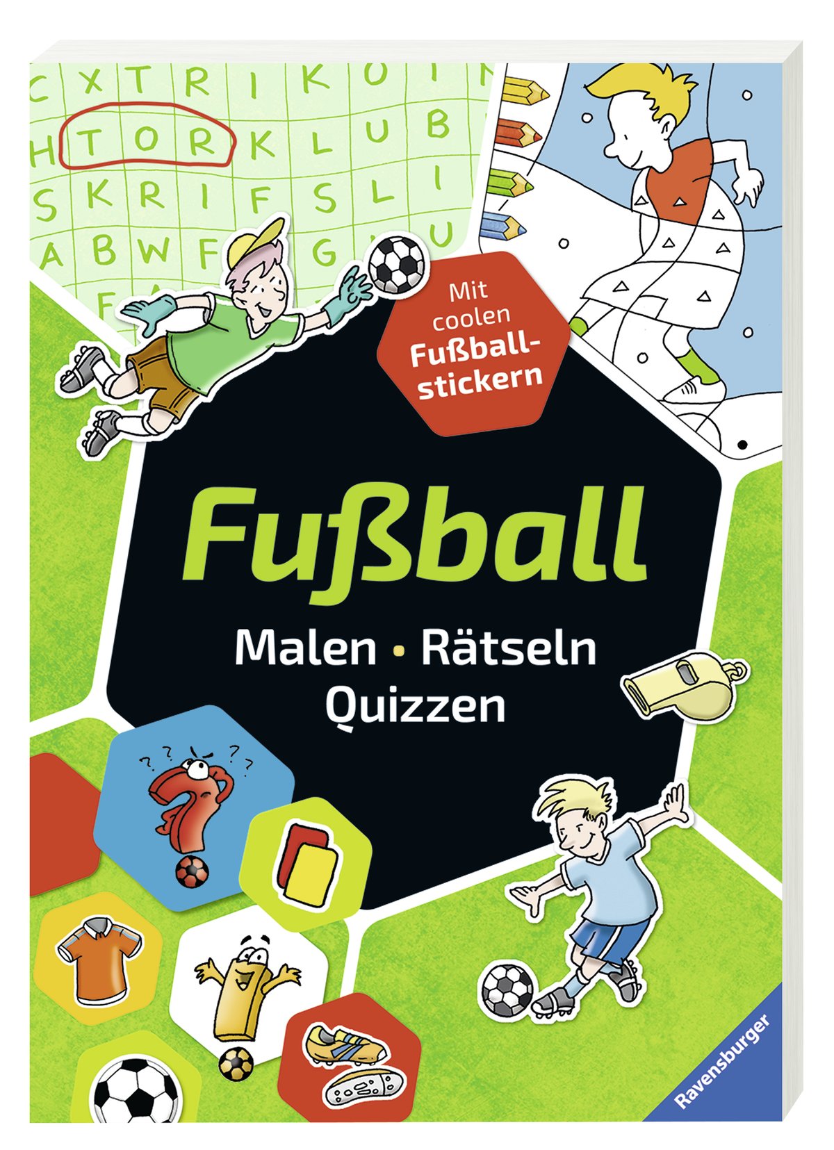 Fußball. Malen - Rätseln - Quizzen: Mit coolen Fußball-Stickern Non-fiction
