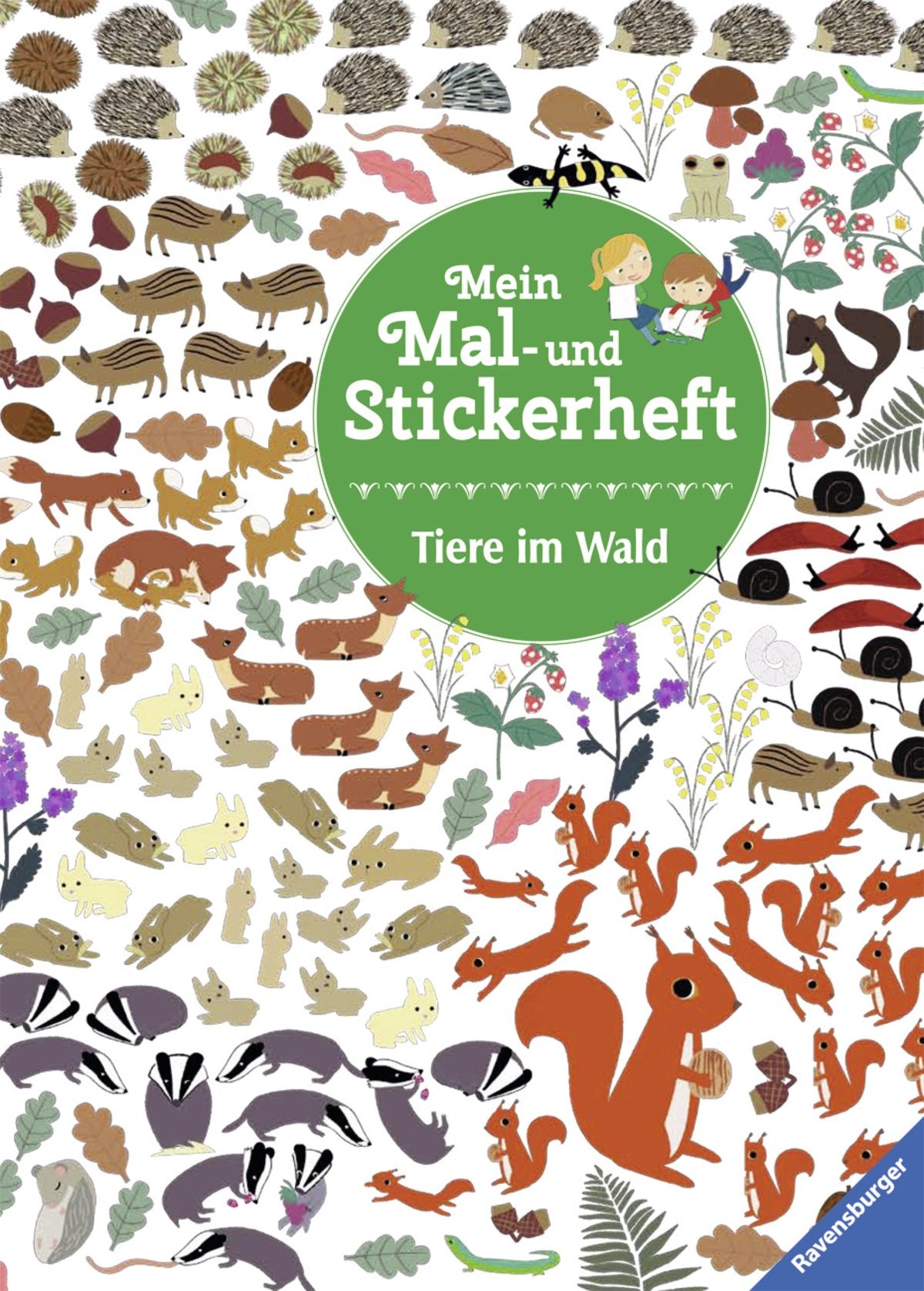 Mein Mal- und Stickerheft: Tiere im Wald book