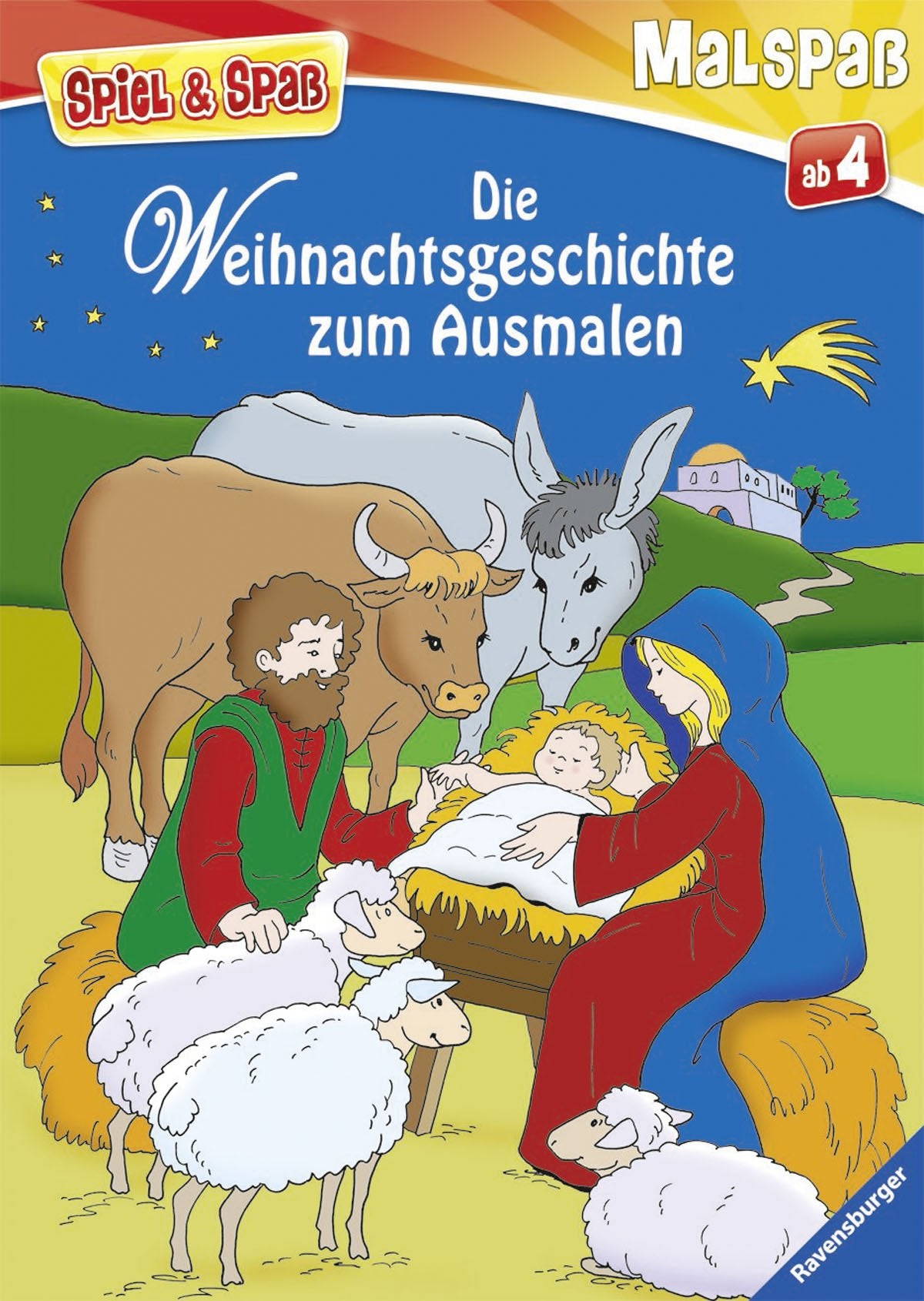 Die Weihnachtsgeschichte zum Ausmalen (Spiel & Spaß - Malspaß) Non-fiction