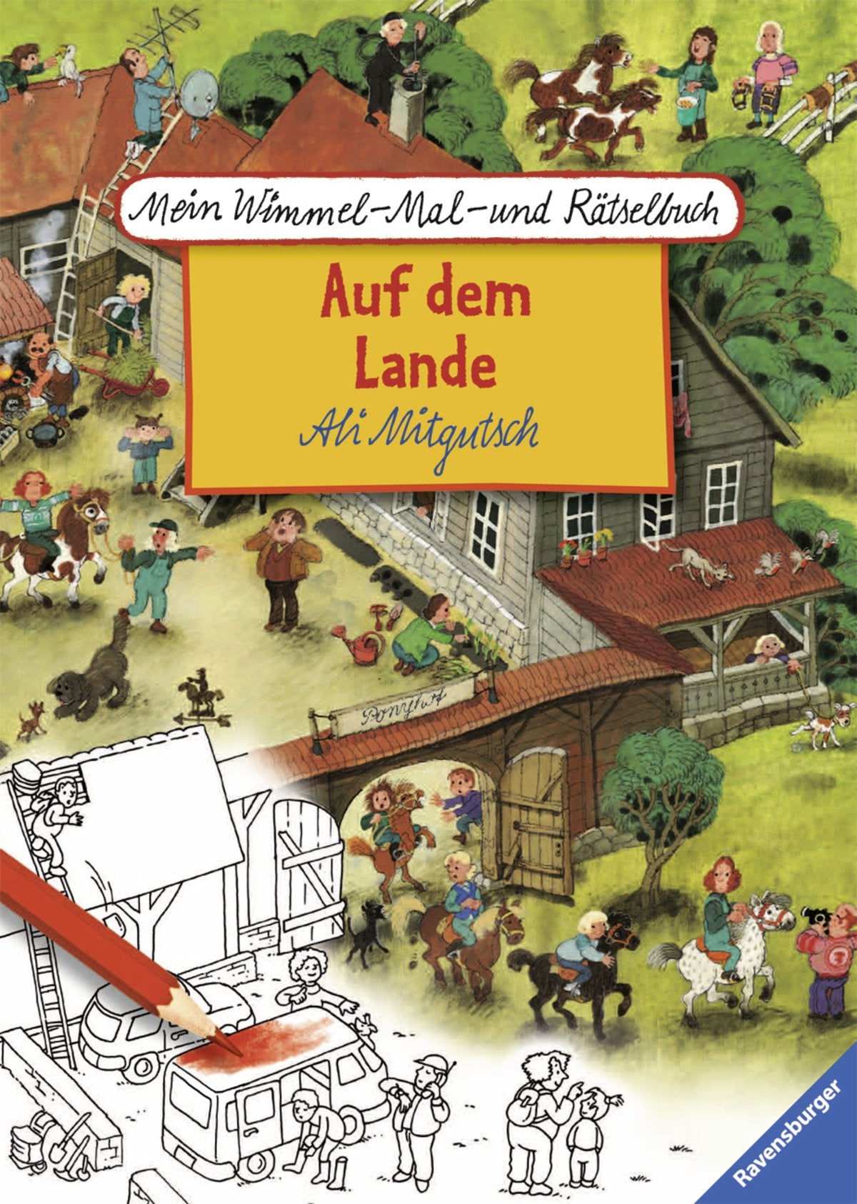 Mein Wimmel-Mal- und Rätselbuch Ali Mitgutsch: Auf dem Lande Non-fiction