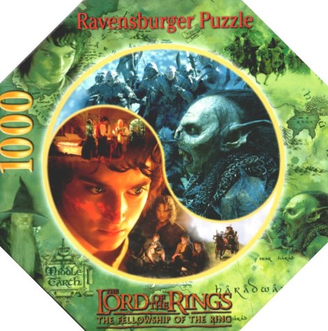 Gut und Böse vom Reich Mittelerde. Puzzle. Herr der Ringe. Rundpuzzle. Games