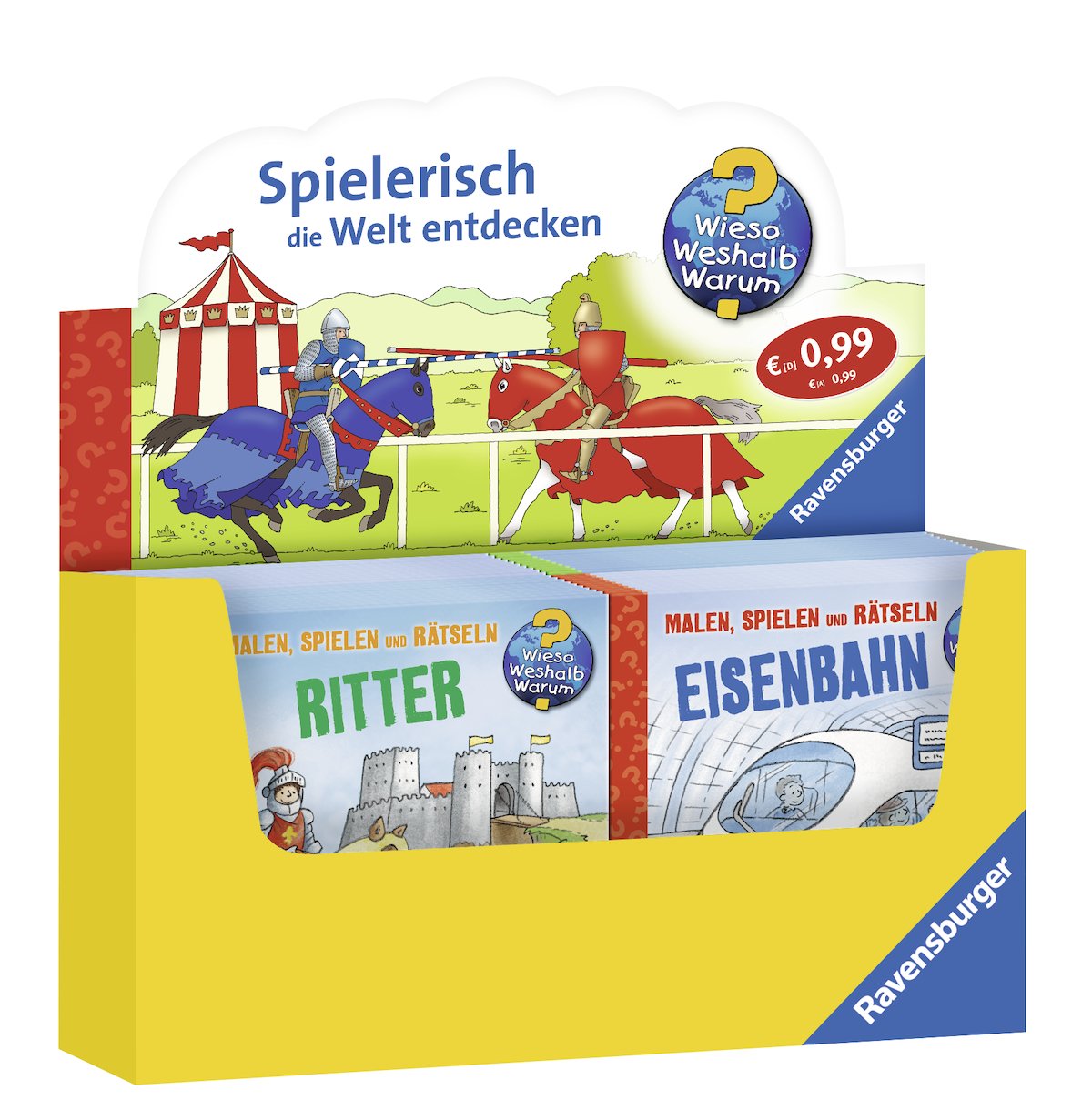 Verkaufs-Kassette "Ravensburger Minis 78 - Wieso? Weshalb? Warum?": Malen, Spielen und Rätseln: Eisenbahn / Fahrzeuge / Piraten / Ritter Children's books