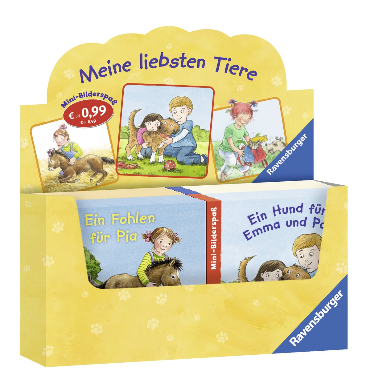 Verkaufs-Kassette Ravensburger Minis 77 - Meine liebsten Tiere: Nina bekommt ein Kätzchen / Ein Fohlen für Pia / Ein Hund für Emma und Paul / Anna und ihre Meerschweinchen Children's books