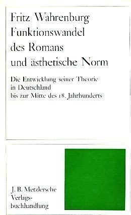 Funktionswandel des Romans und ästhetische Norm Books