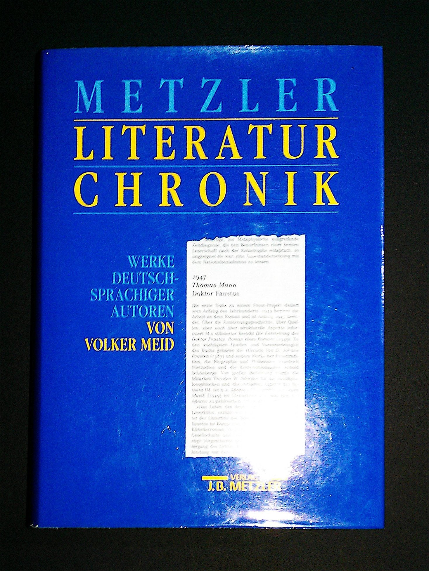 Metzler Literatur Chronik. Werke deutschsprachiger Autoren Books